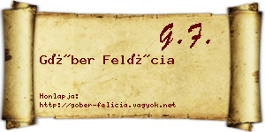 Góber Felícia névjegykártya